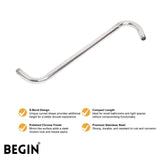 S Bend 18inch Round Shower Rod AD0196 | Begin