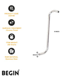 S Bend 18inch Round Shower Rod AD0196 | Begin