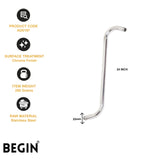 S Bend Round Shower Rod AD0197 | Begin Faucets