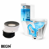 Commode WC Offset Connector 4 Inch AE0011 | Begin Faucets