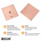 Rose Gold Overhead Shower 8x8 AB3152RG – Begin Faucets