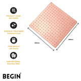 Rose Gold Overhead Shower 8x8 AB3152RG – Begin Faucets