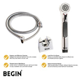 Aura Health Faucet Set Round Shape with Premium Chrome Bathroom Jet Spray