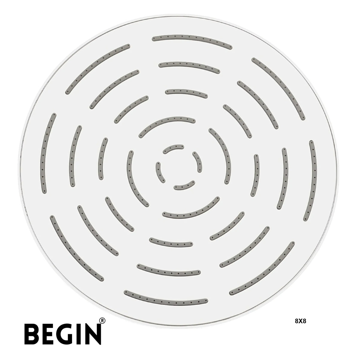 Overhead Shower Round 8x8 AB3122 – Maze by Begin Faucets