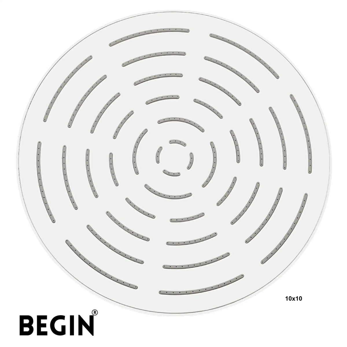 Overhead Shower Round 10x10 AB3123 | MAZE by Begin Faucets