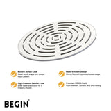 Overhead Shower Round 10x10 AB3123 | MAZE by Begin Faucets
