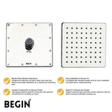 Square Rain Shower 12x12 AB3154 – Premium Overhead Shower | Begin Faucets