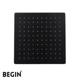 Matte Black Rain Shower 8x8 AB3152MB  Premium Overhead Shower | Begin Faucets