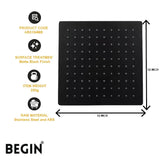 Matte Black Overhead Shower 12x12 AB3154MB – Begin Faucets