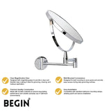 Stainless Steel Magnifying Mirror AC0070 Premium Bathroom Mirror | Begin Faucets