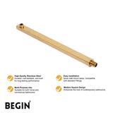 Square Shower Arm 18inch Glossy Gold Wall Mount AD0166GG – Begin