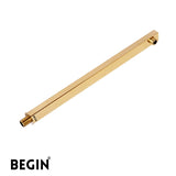 Square Shower Arm 18inch Glossy Gold Wall Mount AD0166GG – Begin
