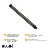 Square Shower Arm 18inch Matte Black Wall Mount AD0166MB – Begin