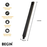 Square Shower Arm 18inch Matte Black Wall Mount AD0166MB – Begin