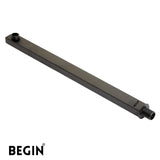Square Shower Arm 18inch Matte Black Wall Mount AD0166MB – Begin