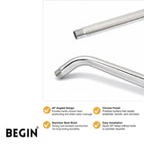 Round Shower 15inch Rod 45 Degree AD0172 | Begin Faucets