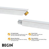 Square Shower Rod 45 Degree AD0191 | Begin Faucets