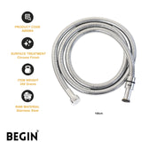 SS Tube 1.5 Meter for Telephone Shower AB0004 | Begin Faucets