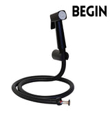 Matte Black Health Faucet with ABS Wall Mounted Toilet Jet Spray