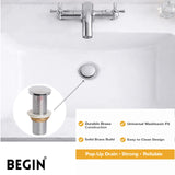 Brass Pop Up Waste Coupling 3 Inch AA0070 | BEGIN Faucets