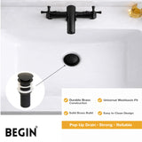 Pop-Up Brass Waste Coupling 5 Inch | Matte Black
