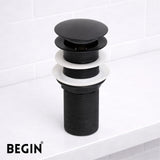 Pop-Up Brass Waste Coupling 5 Inch | Matte Black