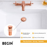 Pop Up Waste Coupling 5 Inch Rose Gold AA0071RG | Begin Faucets