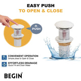 Ceramic Pop Up Waste Coupling 3 Inch AA0080 | Begin Faucets