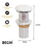 Ceramic Pop Up Waste Coupling 3 Inch AA0080 | Begin Faucets