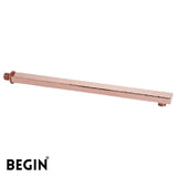Square Shower Arm Rose Gold Wall Mount AD0166RG | Begin Faucets