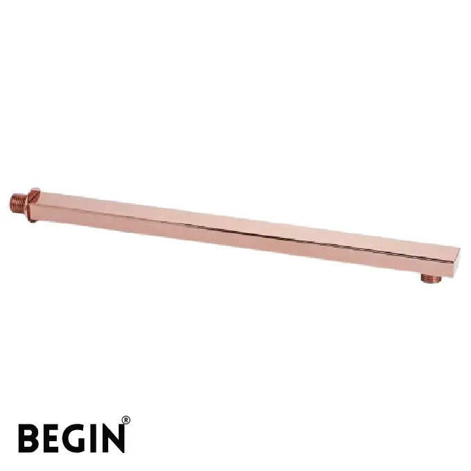 Square Shower Arm Rose Gold Wall Mount AD0166RG | Begin Faucets
