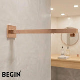 Square Shower Arm Rose Gold Wall Mount AD0166RG | Begin Faucets