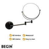 Matte Black Magnifying Mirror AC0075MB –  Bathroom Mirror | Begin Faucets