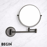 Matte Black Magnifying Mirror AC0075MB –  Bathroom Mirror | Begin Faucets